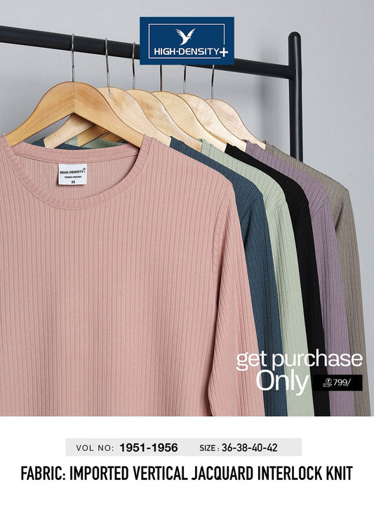 1951-1956 High Density Jacquard Knit Mens Tshirts Exporter India