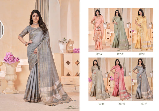 197 Sumitra Linen Sarees Wholesaler India