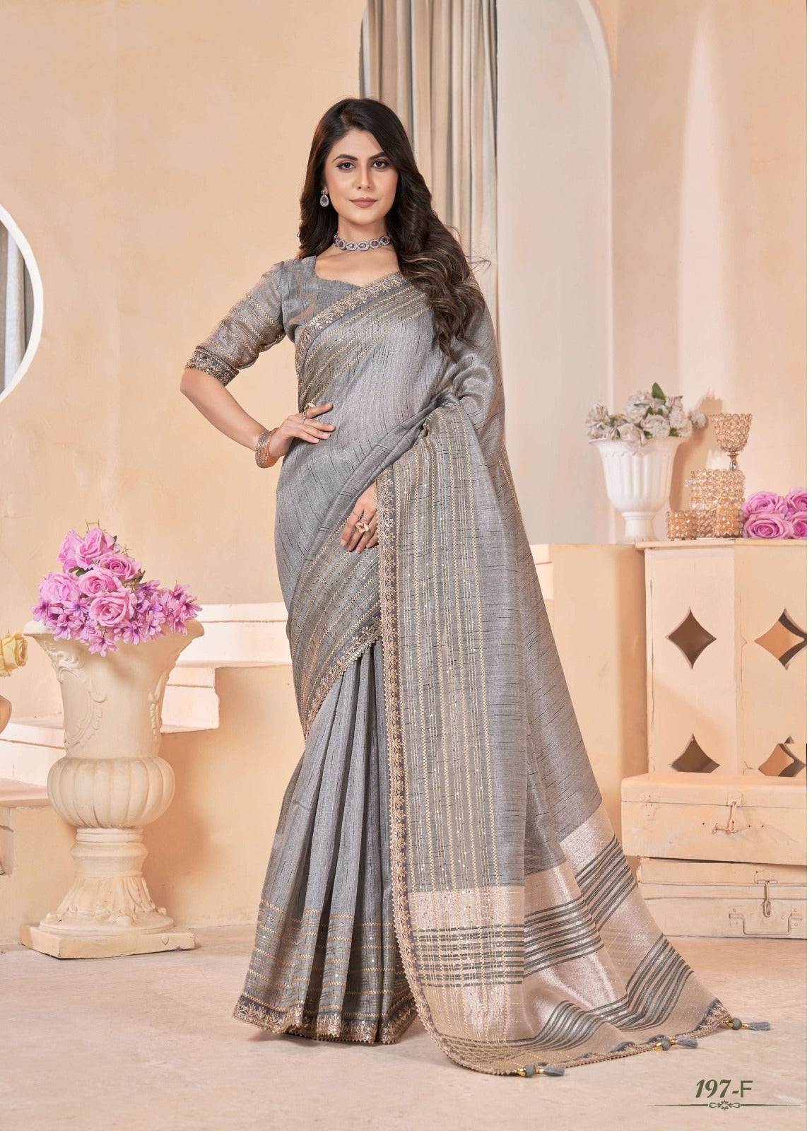 197 Sumitra Linen Sarees Wholesaler India