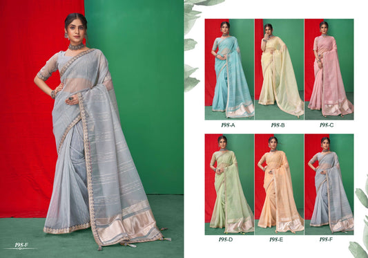 198 Sumitra Organza Sarees Wholesale Price