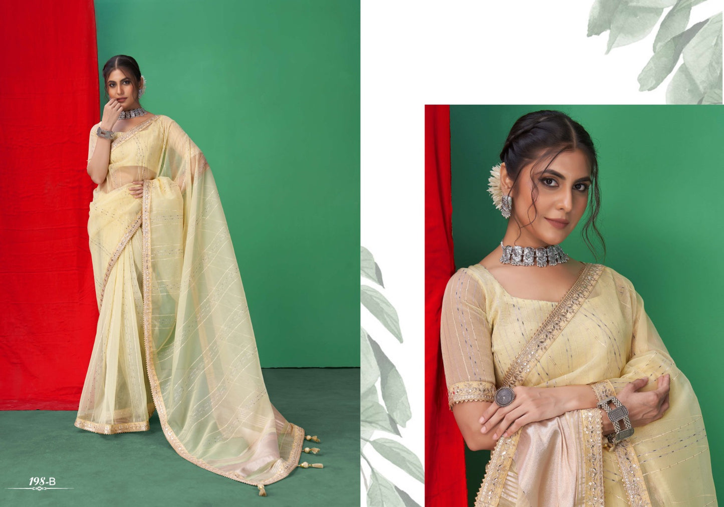 198 Sumitra Organza Sarees Wholesale Price