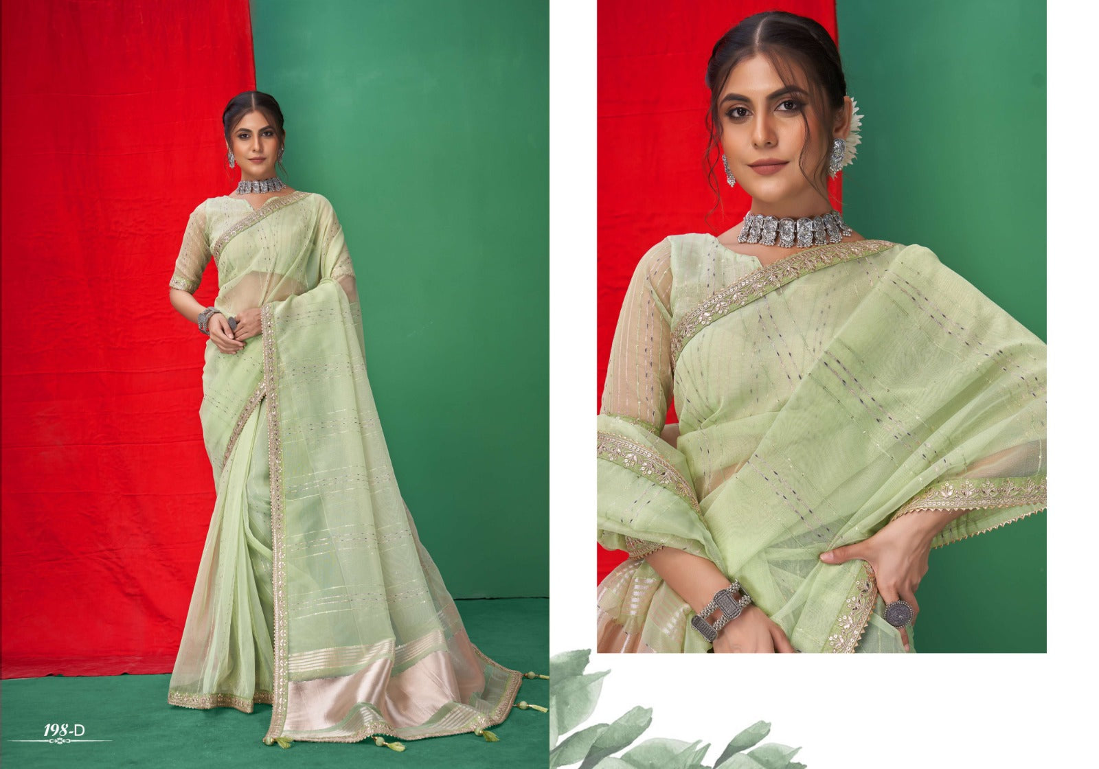 198 Sumitra Organza Sarees Wholesale Price