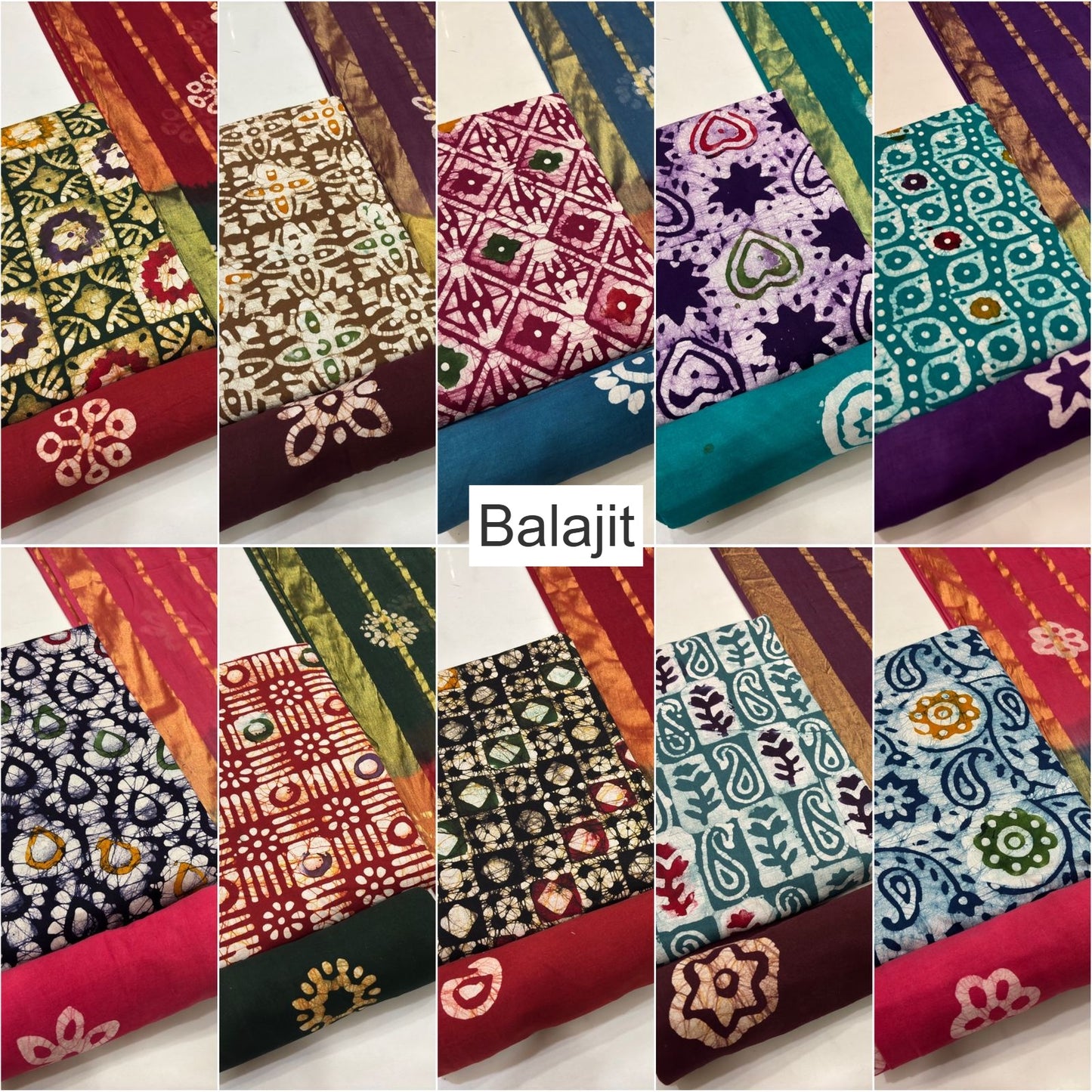 2.20 Mtr Bottom 0501 Balajit Cotton Dress Material Wholesaler India