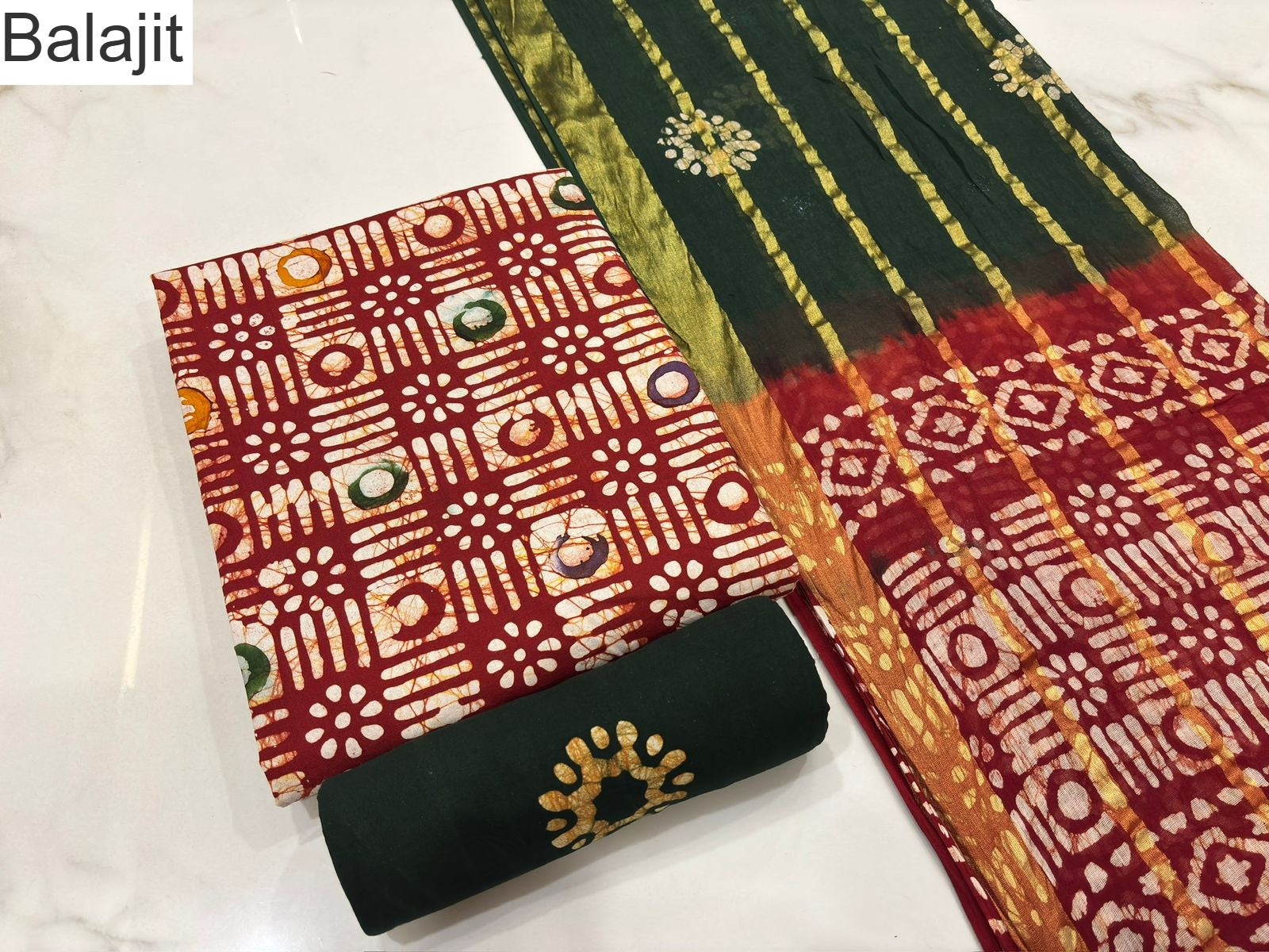2.20 Mtr Bottom 0501 Balajit Cotton Dress Material Wholesaler India
