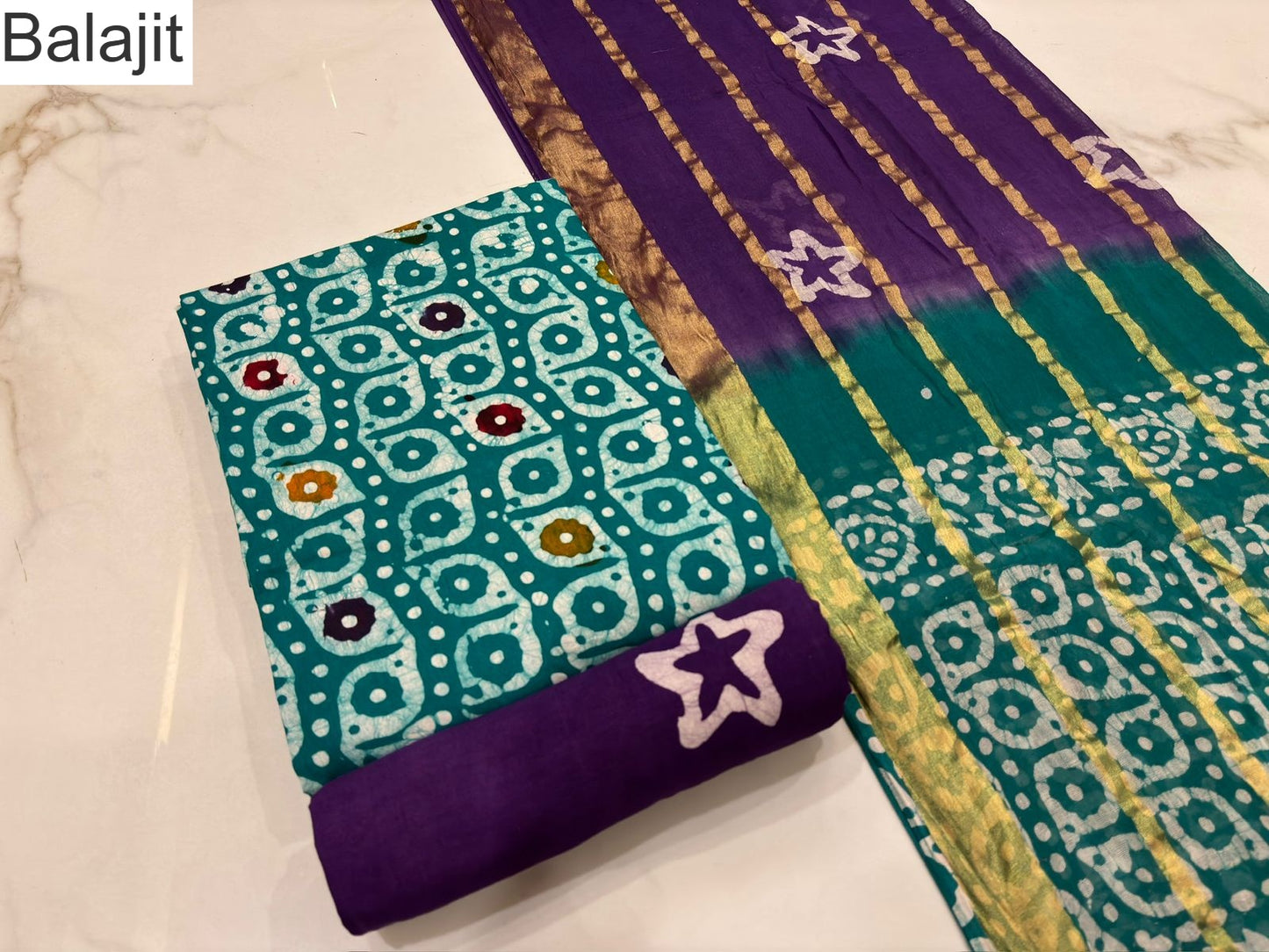 2.20 Mtr Bottom 0501 Balajit Cotton Dress Material Wholesaler India