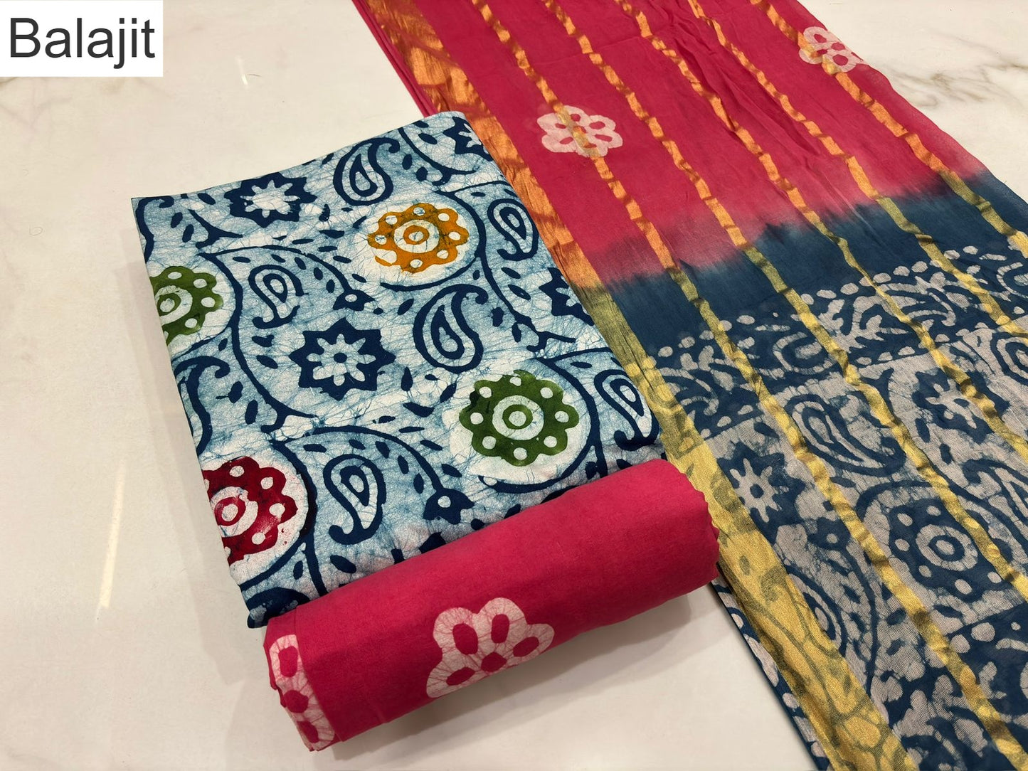 2.20 Mtr Bottom 0501 Balajit Cotton Dress Material Wholesaler India