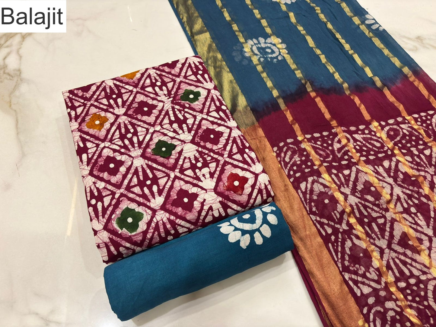 2.20 Mtr Bottom 0501 Balajit Cotton Dress Material Wholesaler India