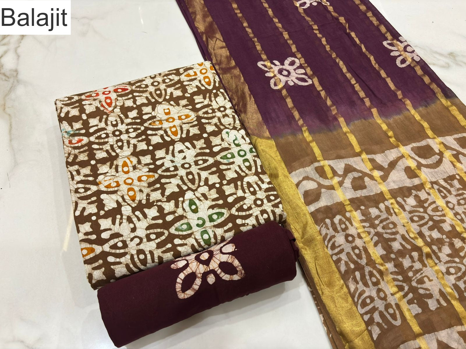 2.20 Mtr Bottom 0501 Balajit Cotton Dress Material Wholesaler India