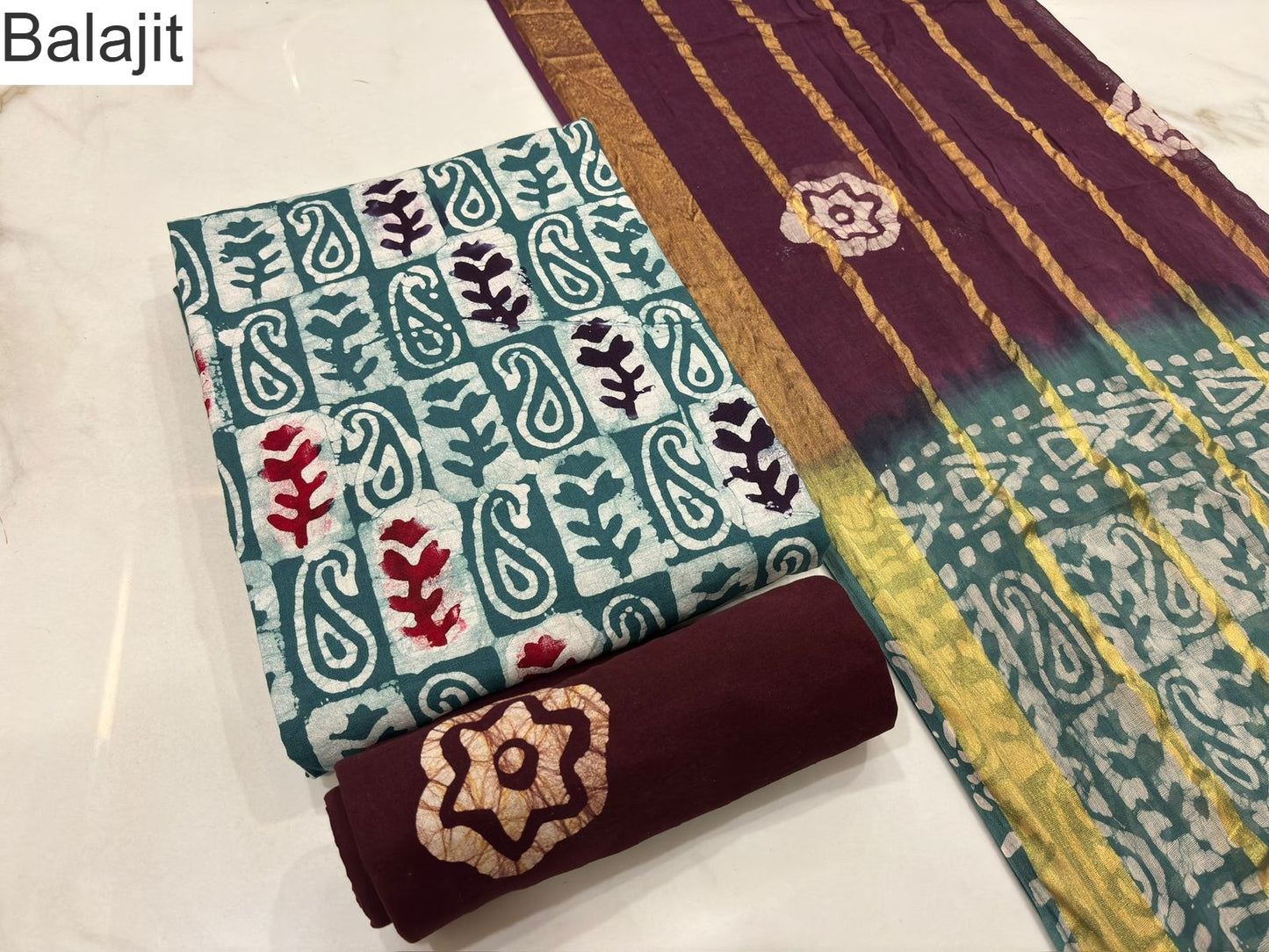 2.20 Mtr Bottom 0501 Balajit Cotton Dress Material Wholesaler India