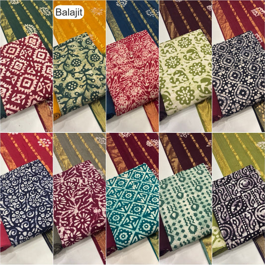 2.40 Mtr Bottom Balajit Cotton Salwar Suits Wholesale Price