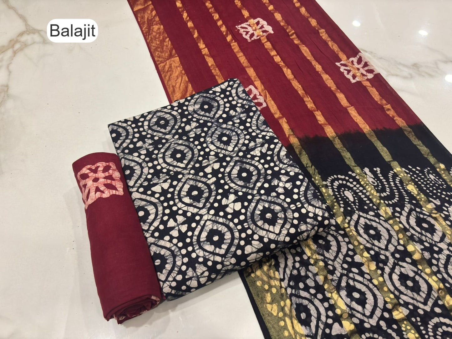 2.40 Mtr Bottom Balajit Cotton Salwar Suits Wholesale Price