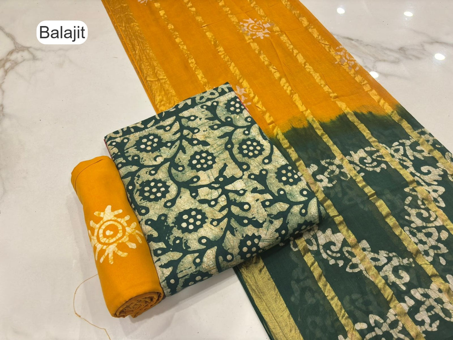 2.40 Mtr Bottom Balajit Cotton Salwar Suits Wholesale Price