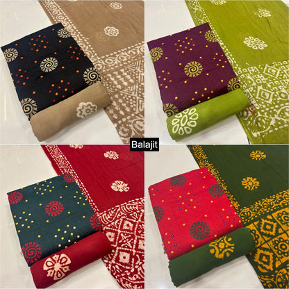 2.50 Mtr Bottom 0412 Balajit Cotton Satin Salwar Suits Supplier Gujarat