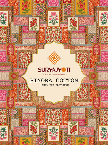2.50 Mtr Bottom Piyora Cotton Vol 1 Suryajyoti Lawn Pant Style Suits Wholesaler Ahmedabad