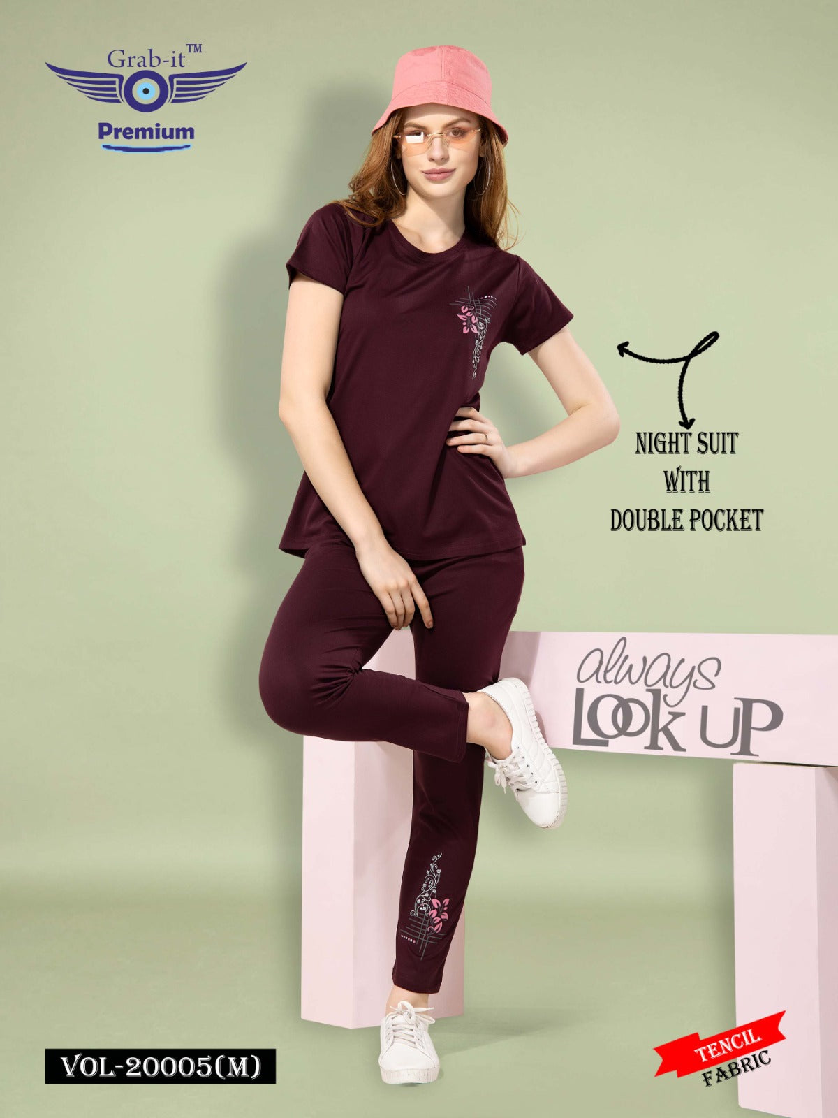 20005 M Grab It Tencil Pyjama Night Suits Supplier Ahmedabad