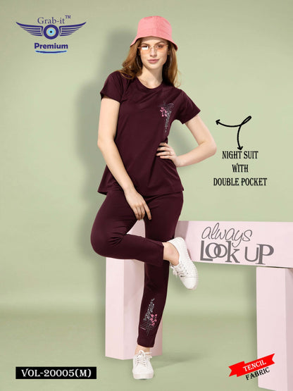 20005 M Grab It Tencil Pyjama Night Suits Supplier Ahmedabad