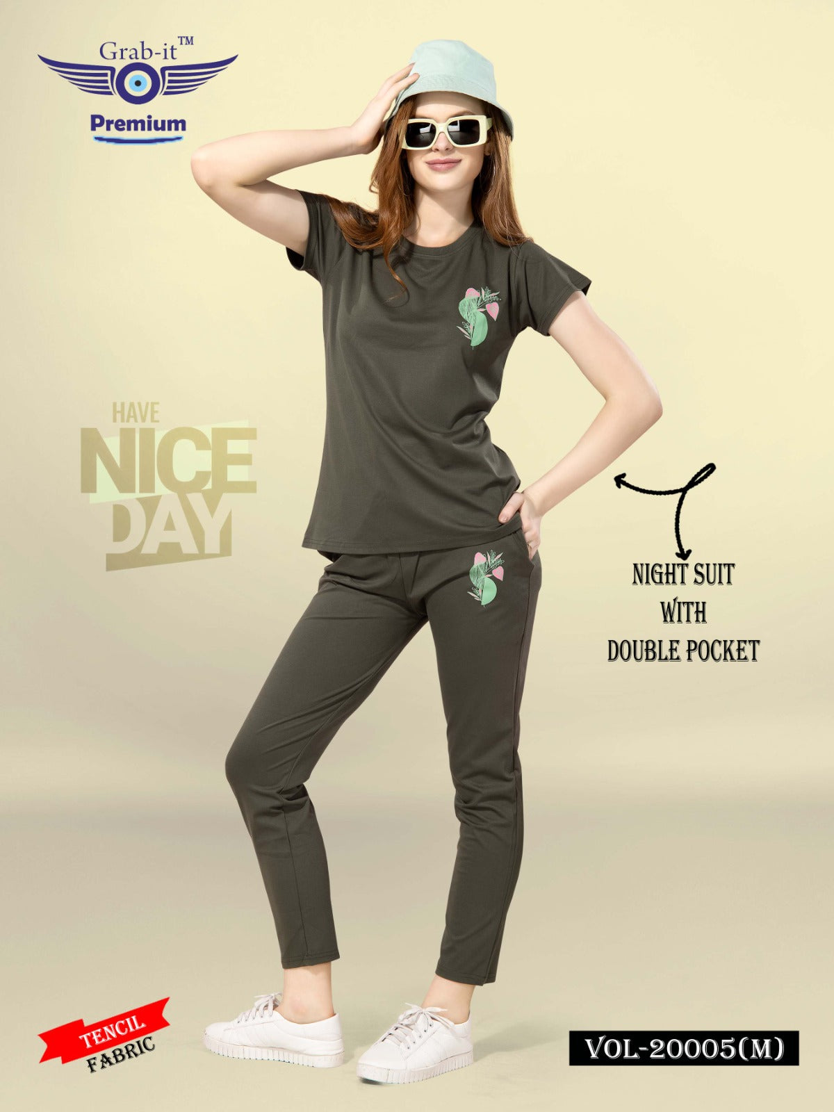 20005 M Grab It Tencil Pyjama Night Suits Supplier Ahmedabad