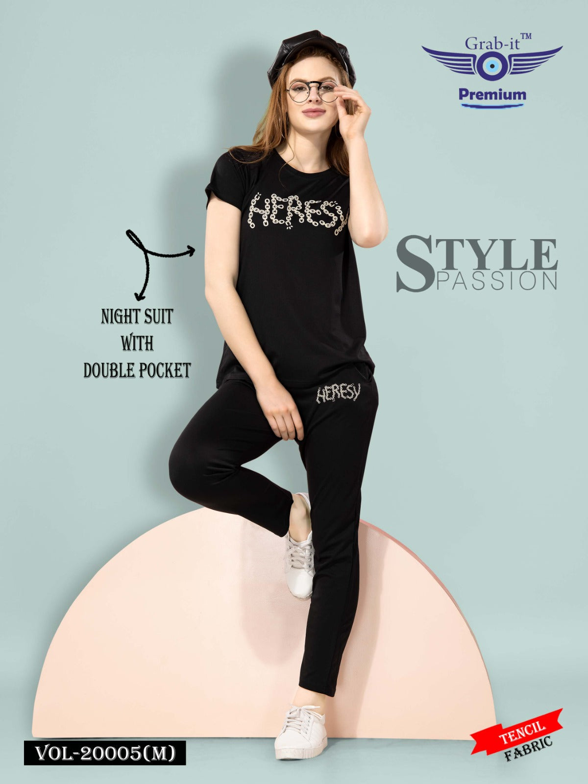 20005 M Grab It Tencil Pyjama Night Suits Supplier Ahmedabad