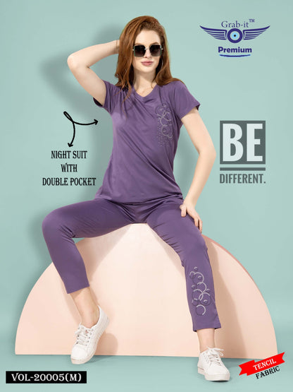 20005 M Grab It Tencil Pyjama Night Suits Supplier Ahmedabad