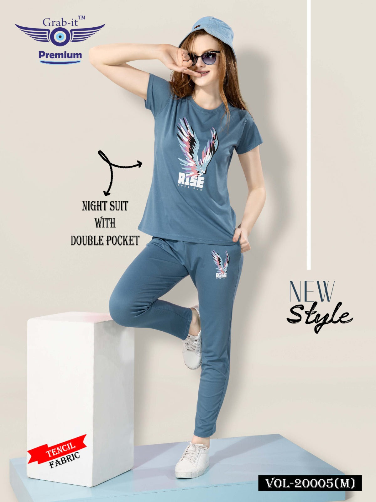 20005 M Grab It Tencil Pyjama Night Suits Supplier Ahmedabad