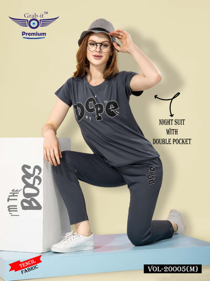 20005 M Grab It Tencil Pyjama Night Suits Supplier Ahmedabad