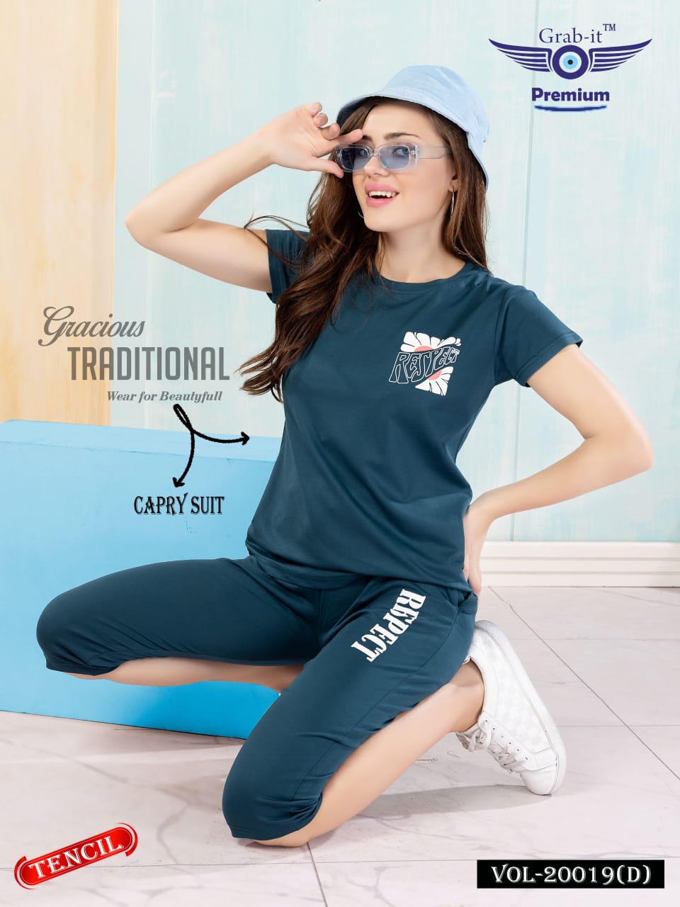 20019 D Grab It Tencil Capri Night Suits Wholesale