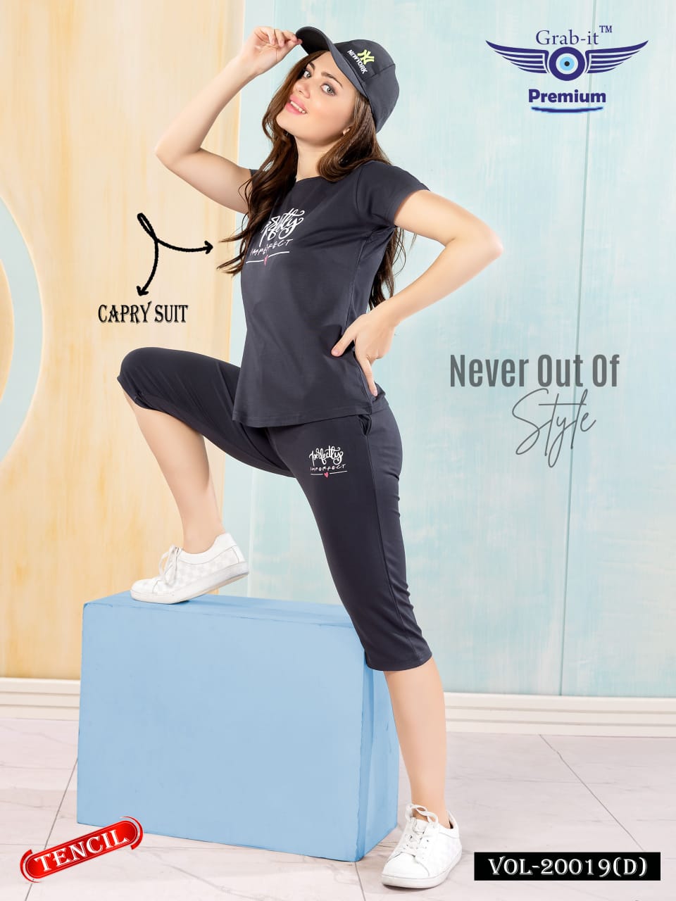 20019 D Grab It Tencil Capri Night Suits Wholesale