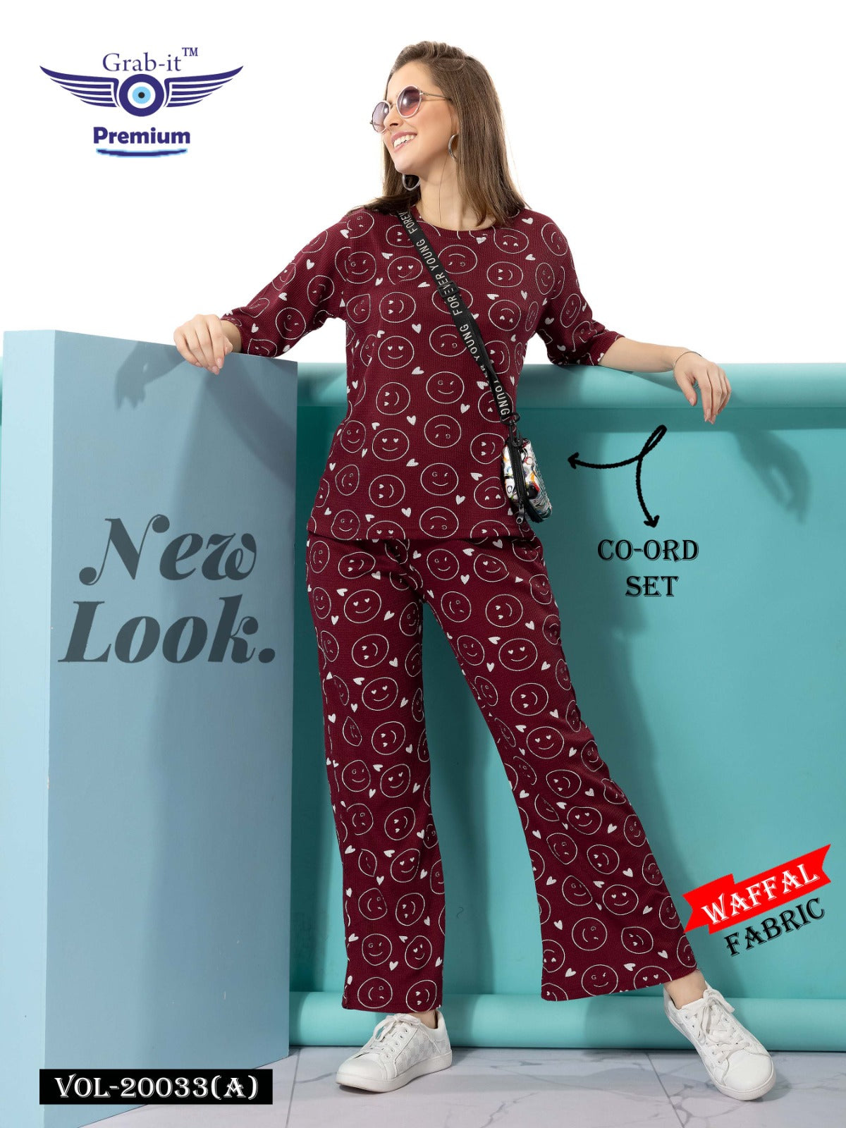 20033 A Grab It Waffal Co Ord Set Wholesale Rate