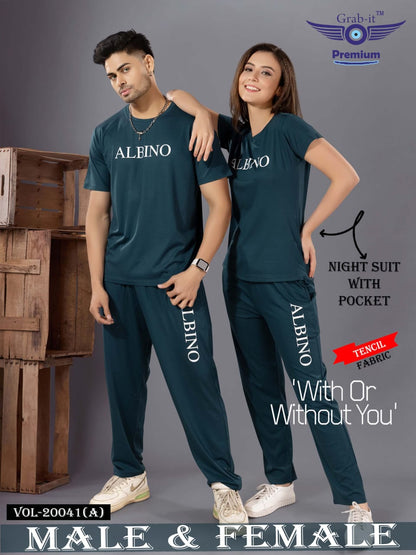 20041 A Grab It Tencil Pyjama Night Suits Wholesale Price