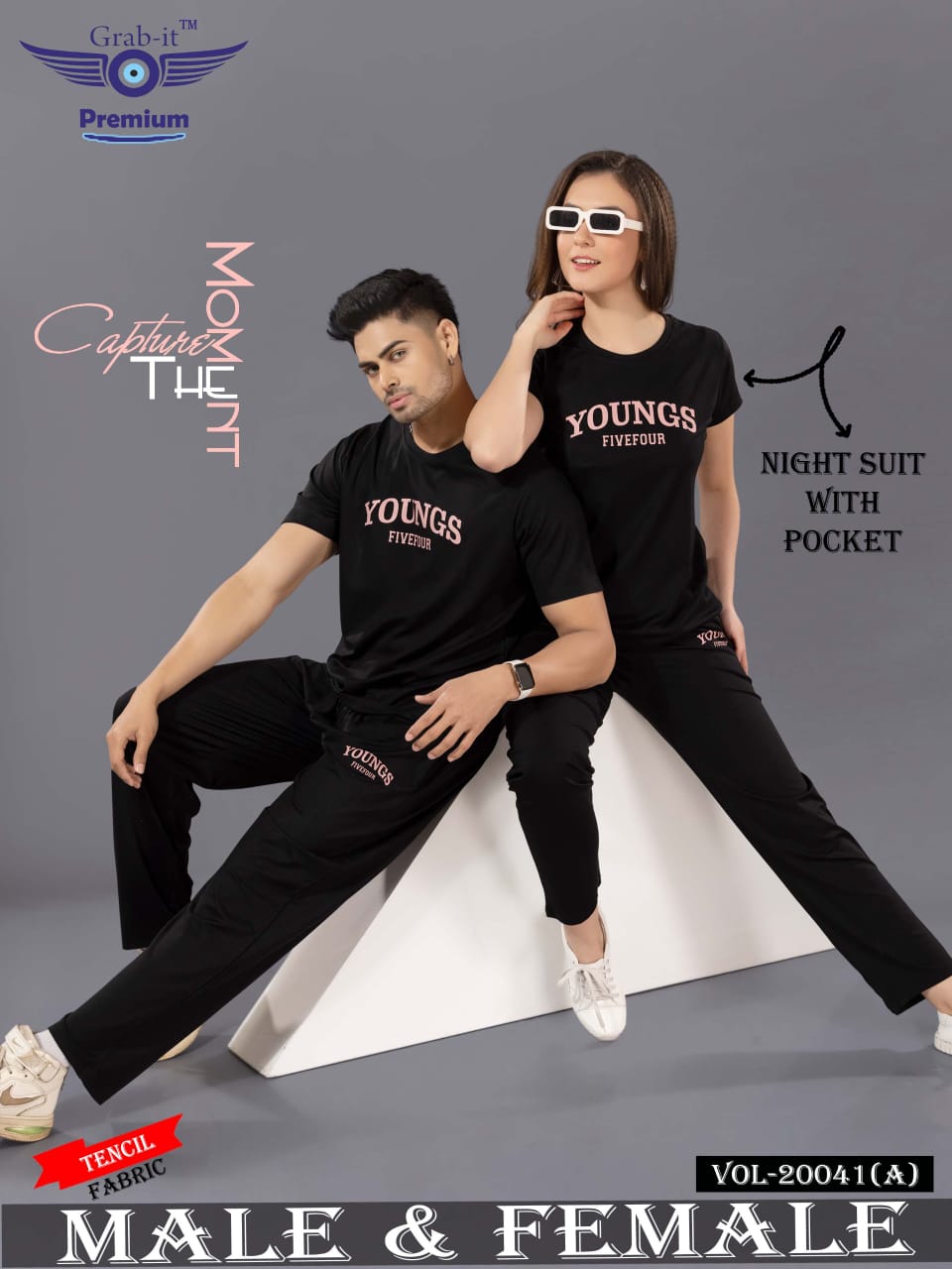 20041 A Grab It Tencil Pyjama Night Suits Wholesale Price