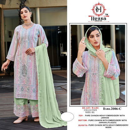 2006 Abcd Hessa Pure Chinon Pakistani Readymade Suits Exporter India