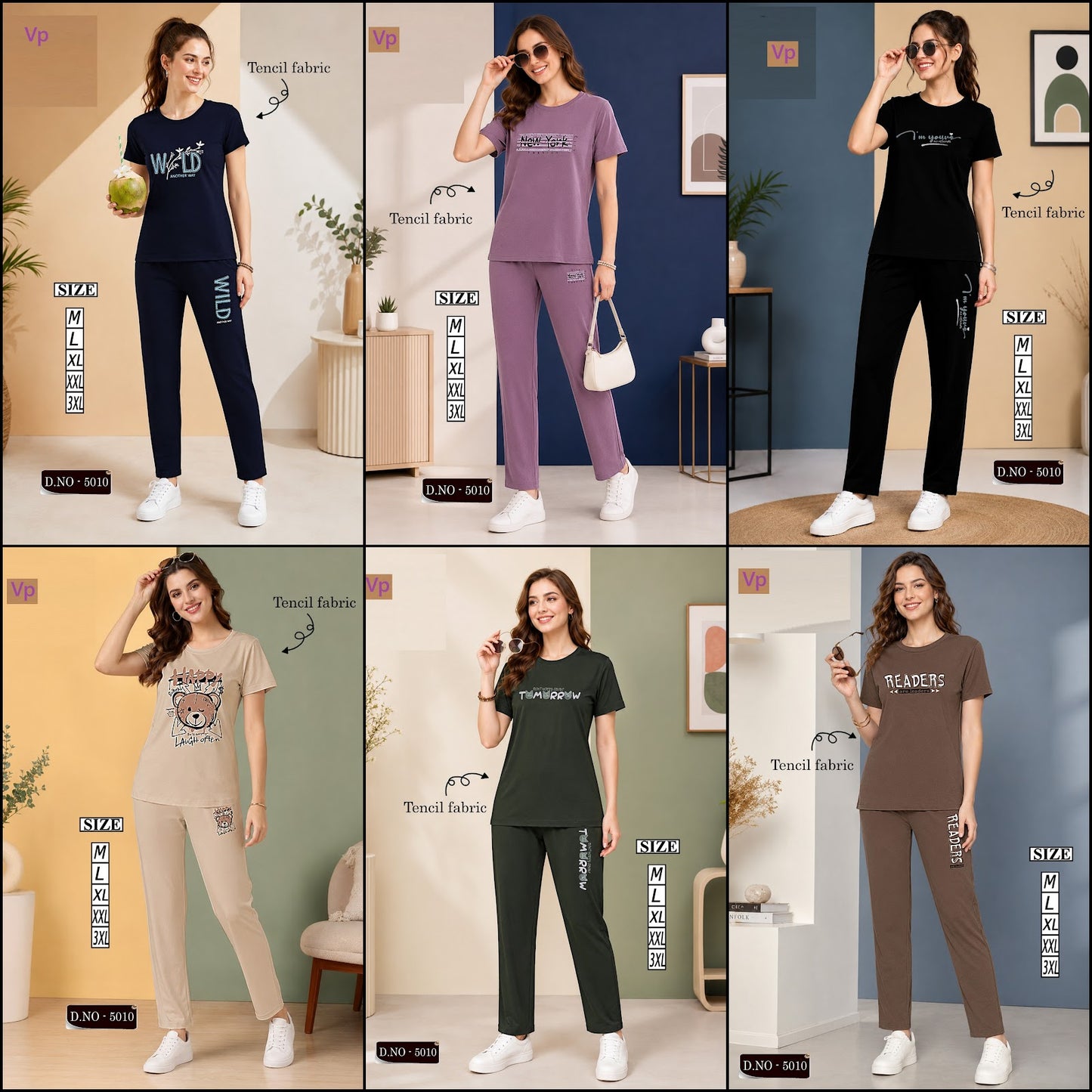 2007 Design 5010 Vp Tencil Pyjama Night Suits Supplier Ahmedabad