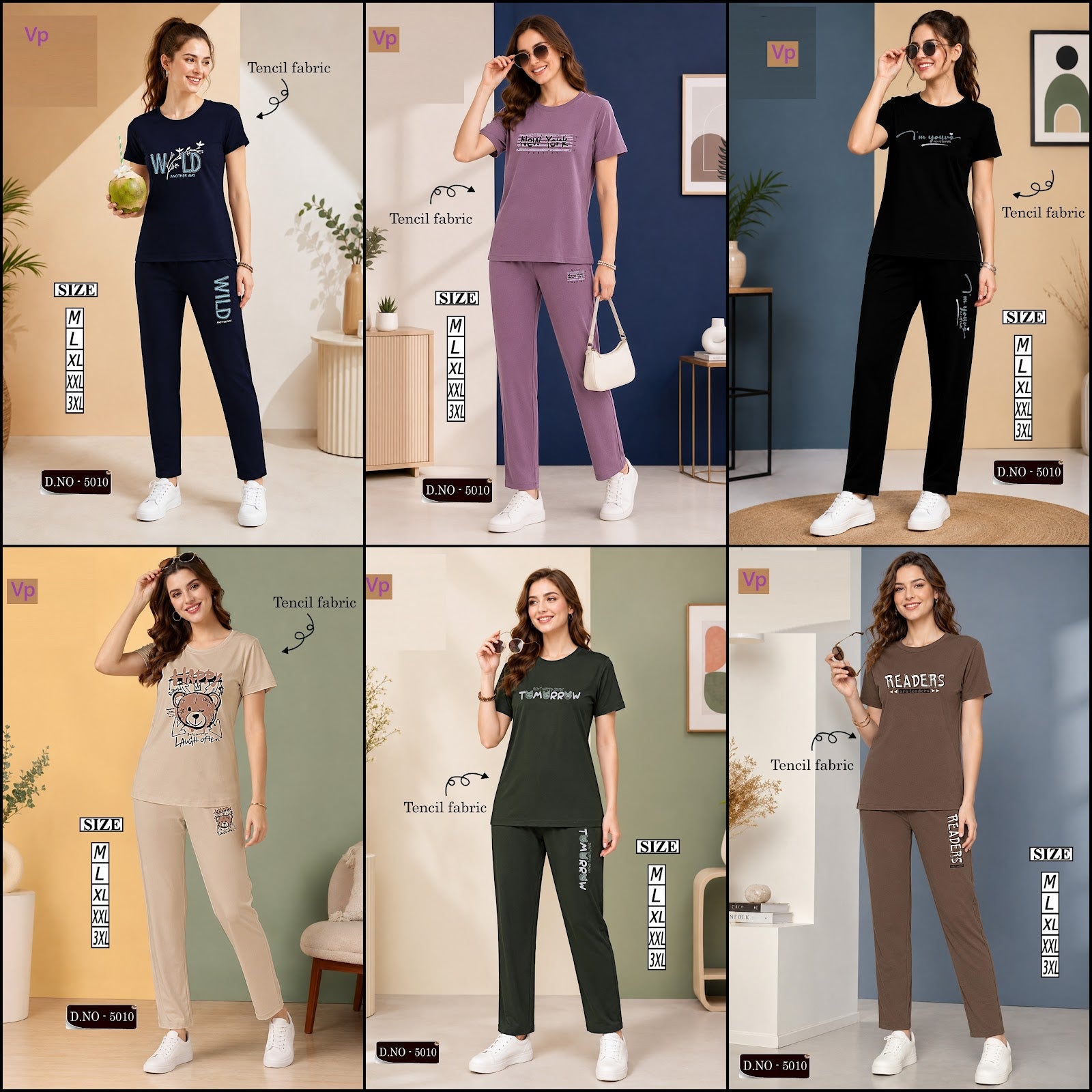 2007 Design 5010 Vp Tencil Pyjama Night Suits Supplier Ahmedabad
