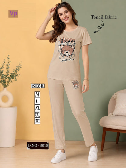 2007 Design 5010 Vp Tencil Pyjama Night Suits Supplier Ahmedabad
