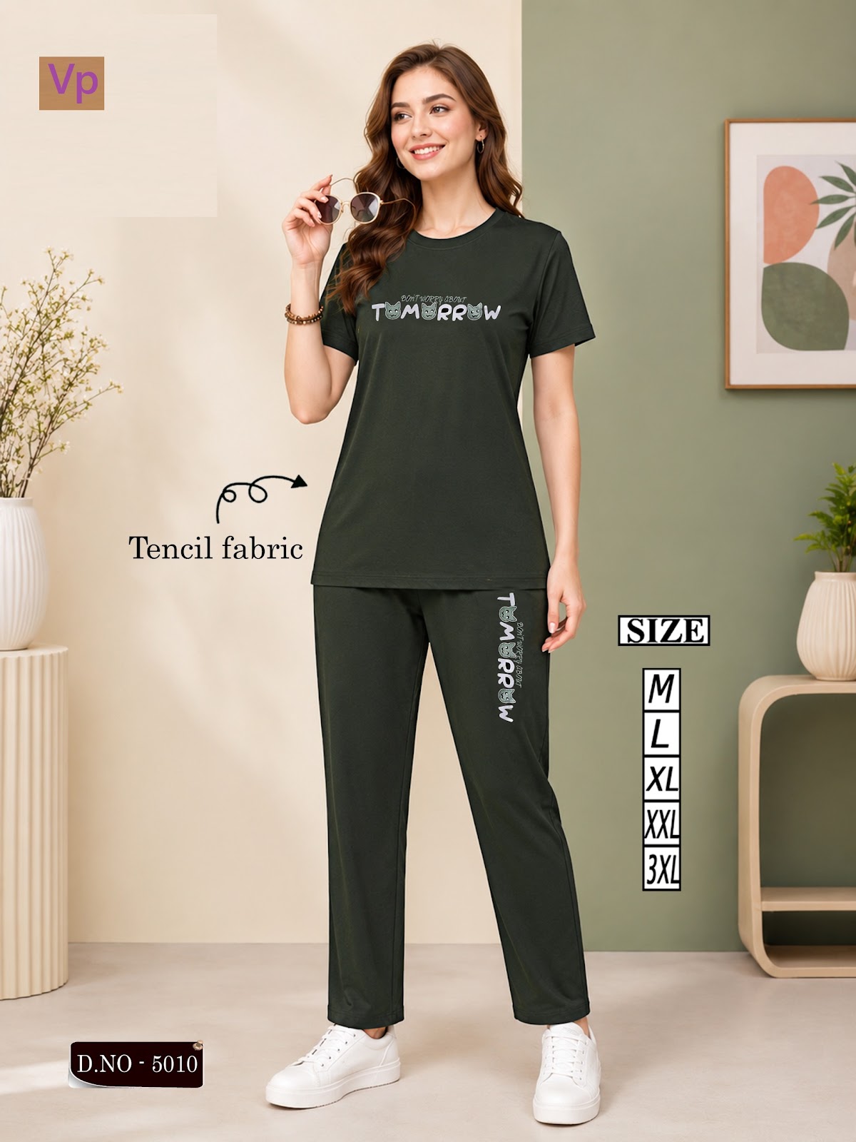 2007 Design 5010 Vp Tencil Pyjama Night Suits Supplier Ahmedabad