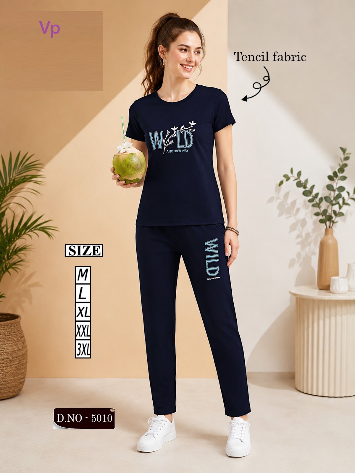 2007 Design 5010 Vp Tencil Pyjama Night Suits Supplier Ahmedabad