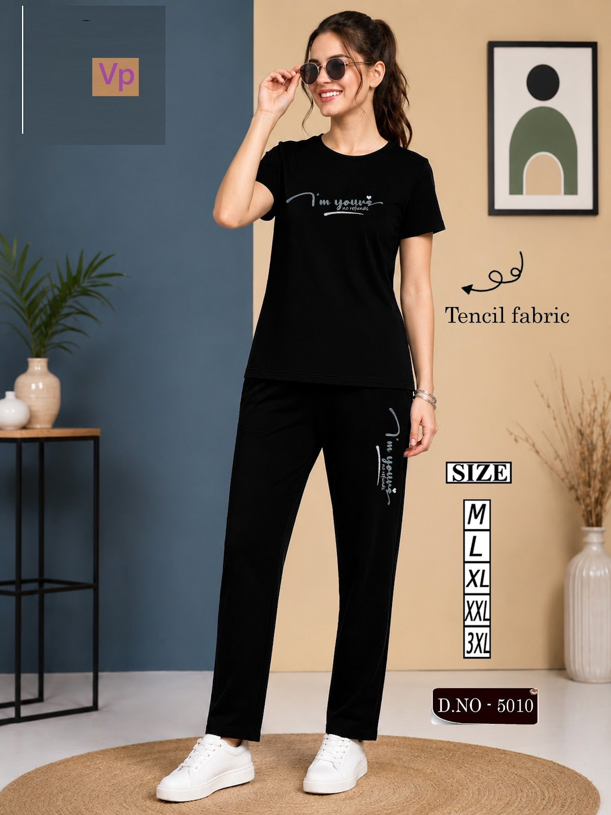2007 Design 5010 Vp Tencil Pyjama Night Suits Supplier Ahmedabad