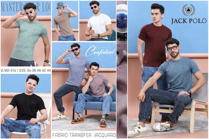 200 -210 Gsm Design 516 Jack Polo Knit Mens Tshirts Manufacturer