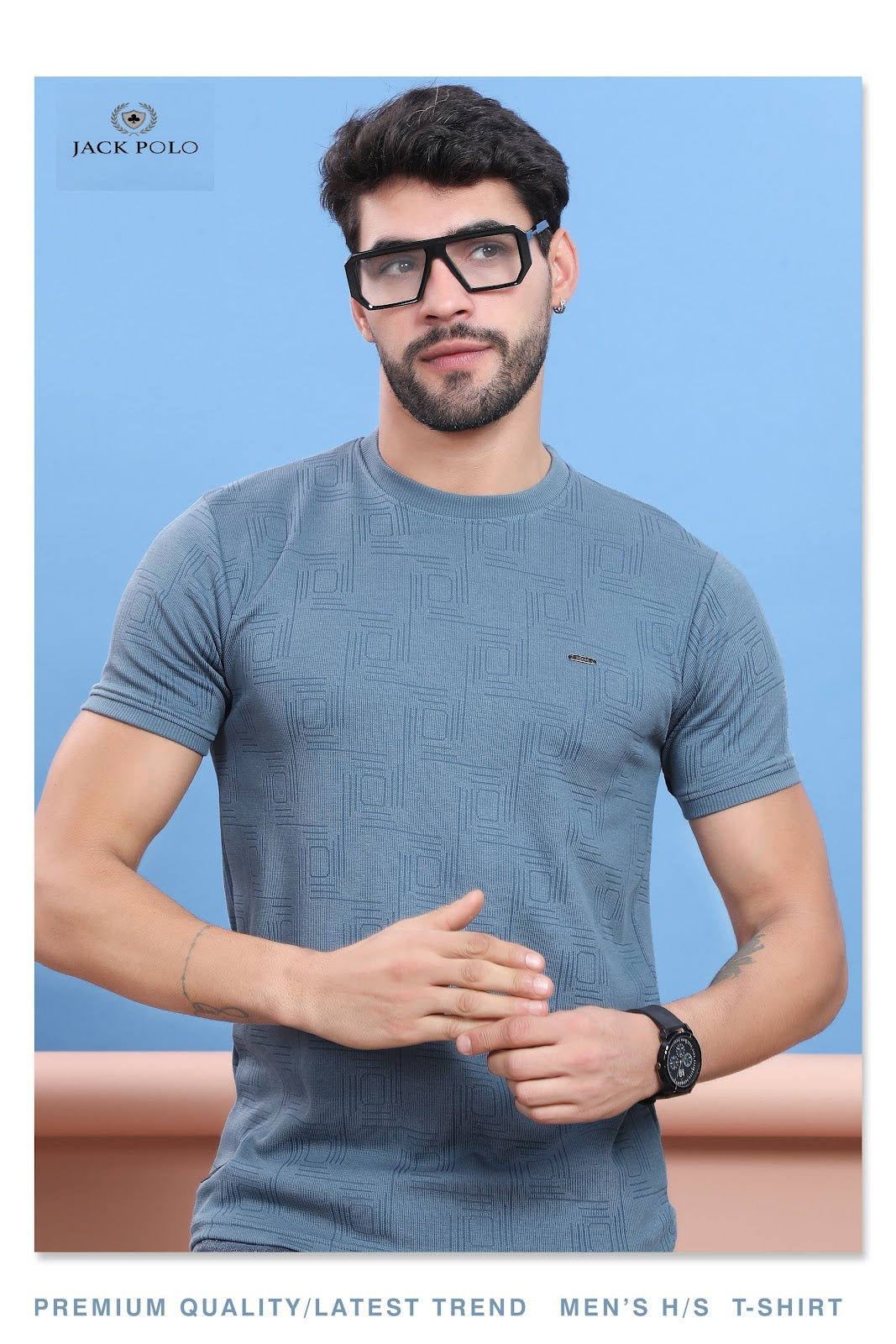 200 -210 Gsm Design 516 Jack Polo Knit Mens Tshirts Manufacturer