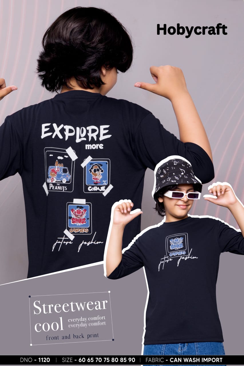 200 Gsm Design 1120 Hobycraft Canvas Boys Tshirt Wholesale Price