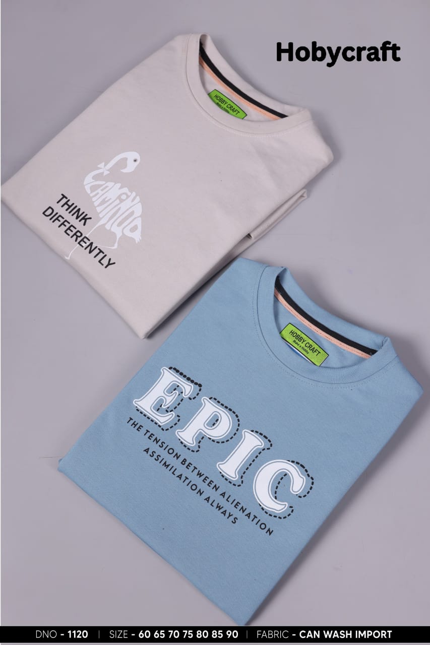 200 Gsm Design 1120 Hobycraft Canvas Boys Tshirt Wholesale Price