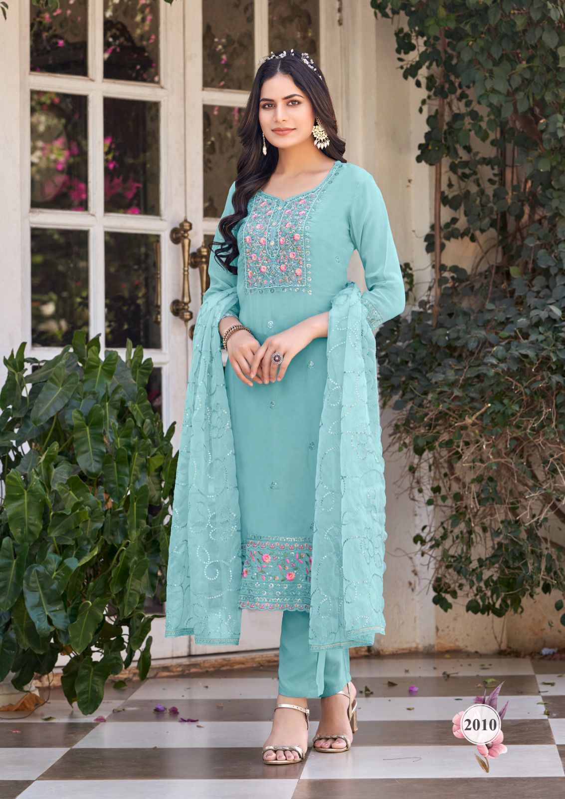 2010 Mittoo Organza Readymade Pant Style Suits