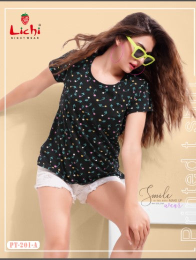 201 Lichi Hosiery Cotton Women Tshirt Supplier Ahmedabad