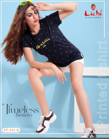 201 Lichi Hosiery Cotton Women Tshirt Supplier Ahmedabad