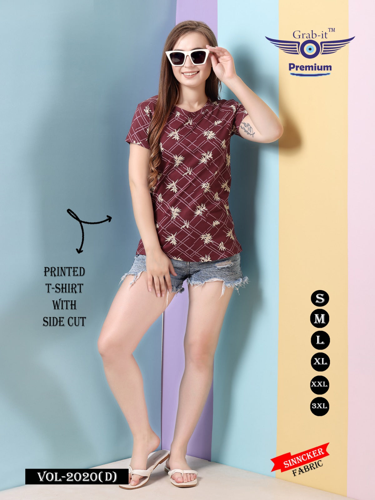 2020 D Grab It Sinker Women Tshirt Supplier Gujarat