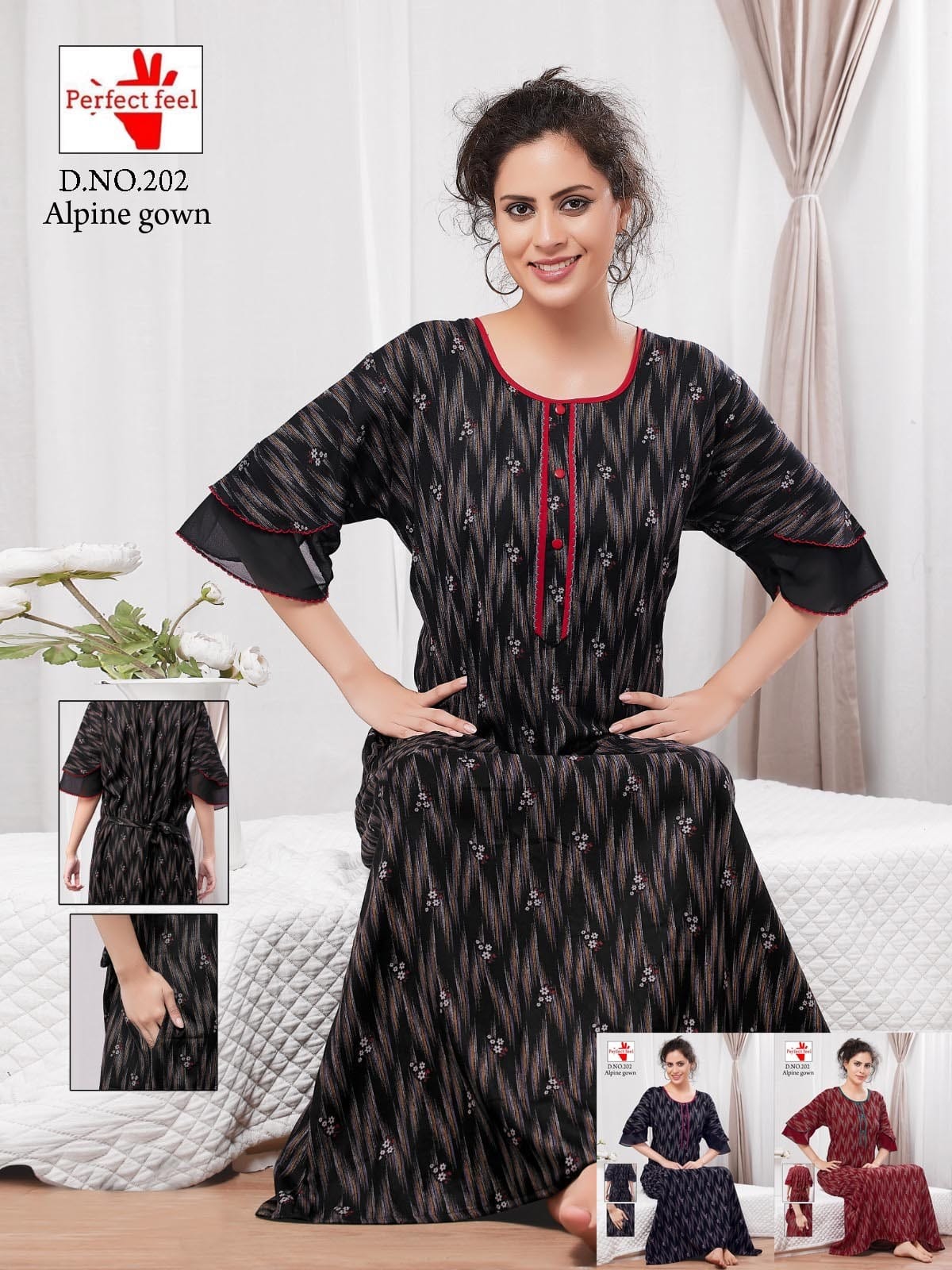 202 Perfect Feel Alpine Night Gowns Wholesale Price