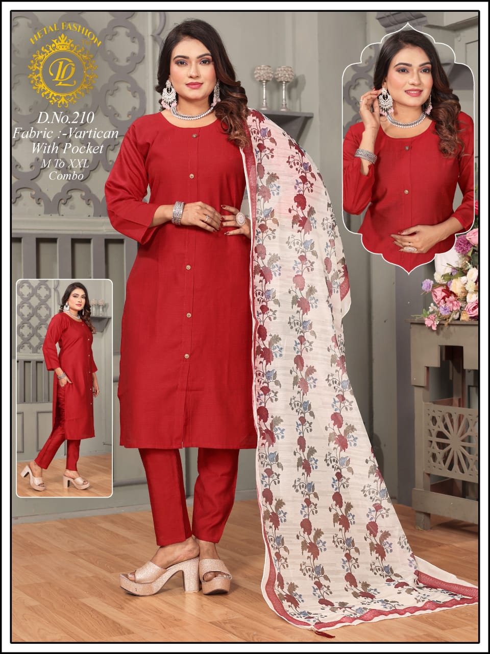 203-212 Dl Readymade Pant Style Suits Wholesaler Ahmedabad