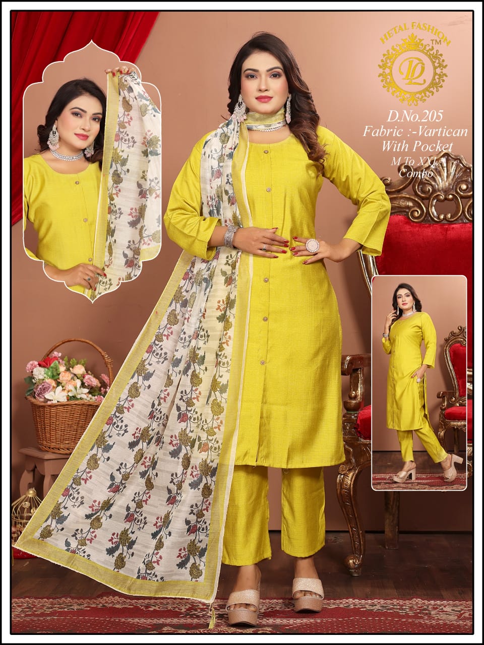 203-212 Dl Readymade Pant Style Suits Wholesaler Ahmedabad