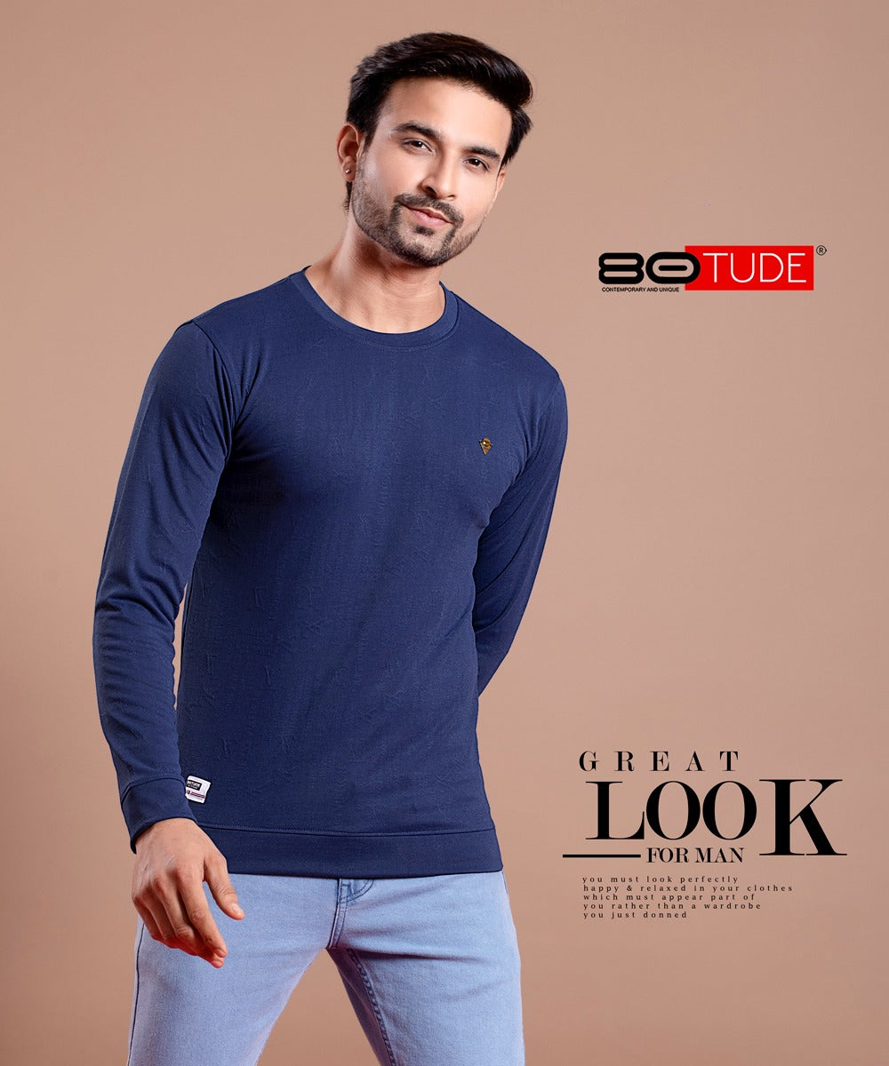 2033 80Tude Jacquard Mens Tshirts Manufacturer India