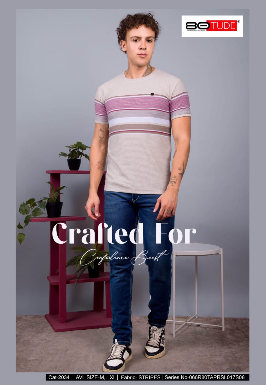 2034 80Tude Knit Mens Tshirts Manufacturer Gujarat